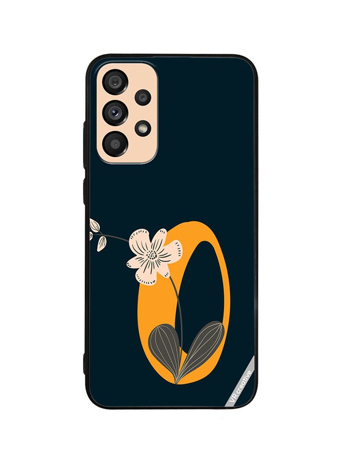 Protective Case Cover For Samsung Galaxy A23 Alphabet O Design Multicolour