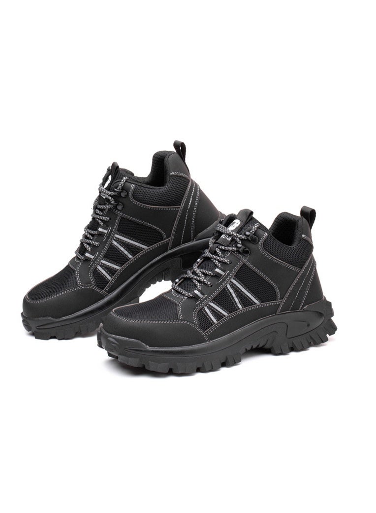 NIBEMINENT ArmorToe Wear-resistant High-top Safety Shoes Steel Head Anti-puncture Anti-smash Work Shoes Sneakers Four Seasons - Image 1