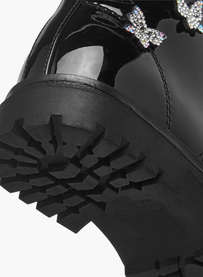 Celeste أحذية بنات عالية القطع مع لمسة فراشة - Image 5