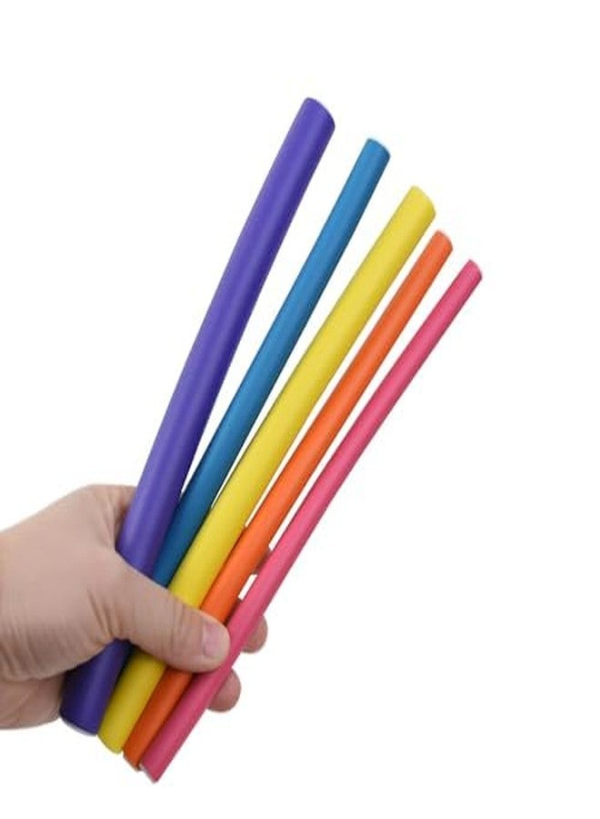 yantaisiyu 30 Pieces Flexible Hair Curling Rods Soft Foam Curling Rods 9.45 Inch No Heat Flexible Hair Rollers for Medium Long Hair (5 Colors) - Image 5