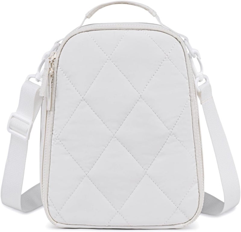 LOIDOU Lunch Box for Kids Boys Girls Insulated Lunch Bag Thermal Meal Tote Reusable Lunch Pail Bags for School Travel (white) - Image 1
