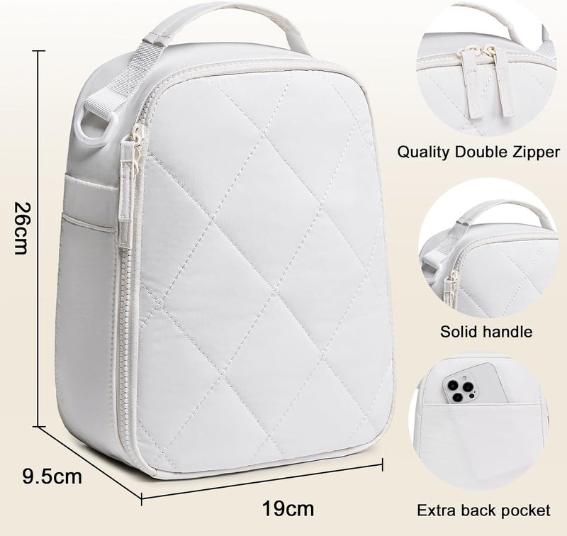 LOIDOU Lunch Box for Kids Boys Girls Insulated Lunch Bag Thermal Meal Tote Reusable Lunch Pail Bags for School Travel (white) - Image 5