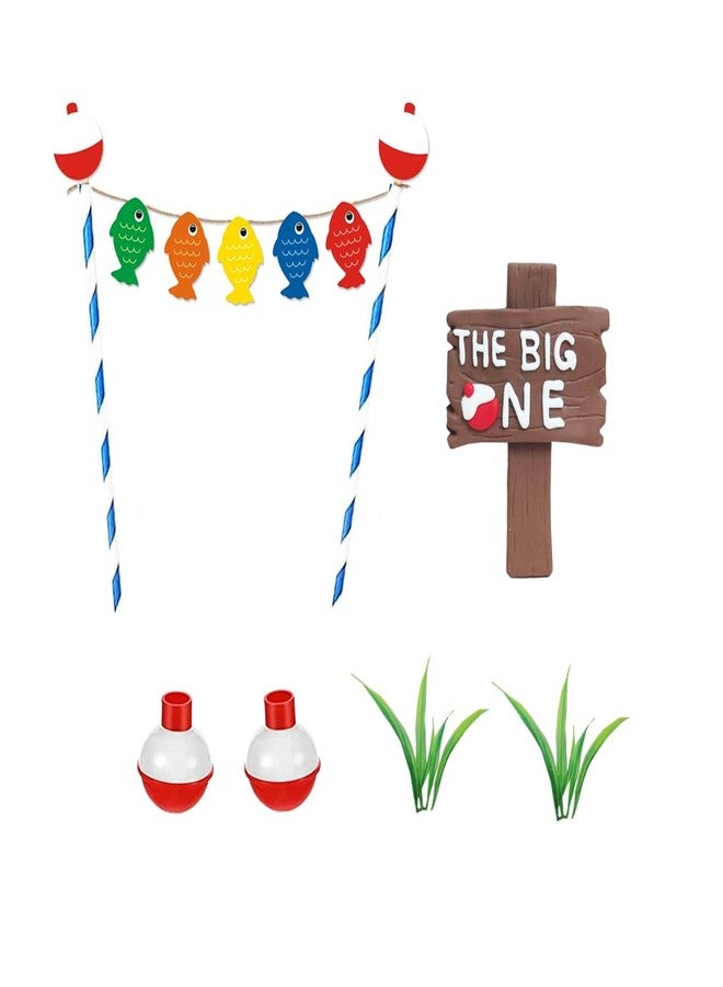 DiDida The Big One Cake Topper with Bass Fishes Sign - Image 2