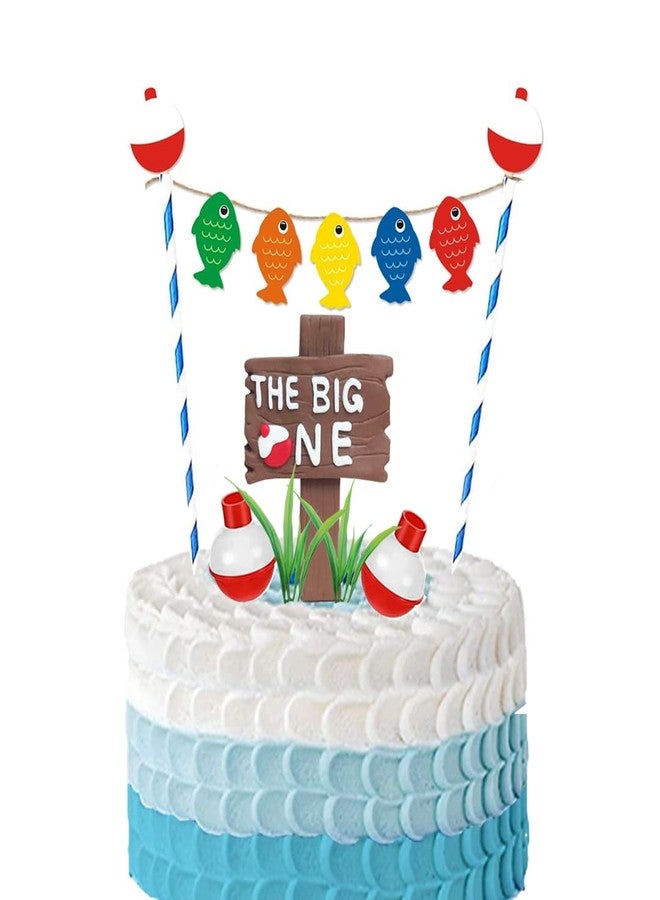 DiDida The Big One Cake Topper with Bass Fishes Sign - Image 1