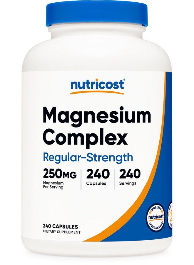 نيوتريكوست، مركب المغنيسيوم ٢٥٠ ملغ، ٢٤٠ كبسولة - أكسيد المغنيسيوم، سترات، وجليسينات - خالٍ من الغلوتين وغير معدل وراثيًا - Image 1