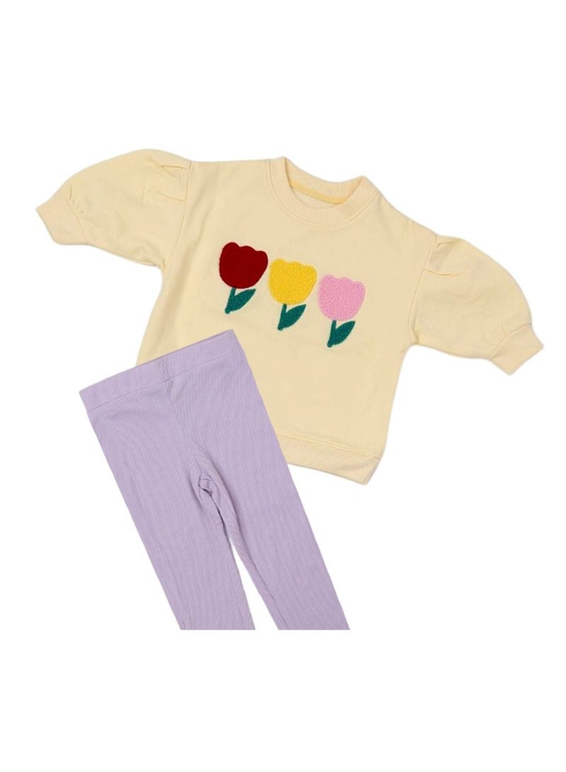 AIKO طقم مكون من قطعتين من بلوزة وبنطال ضيق متعدد الألوان من AIKO-Kids - 18-24 شهرًا - Image 3