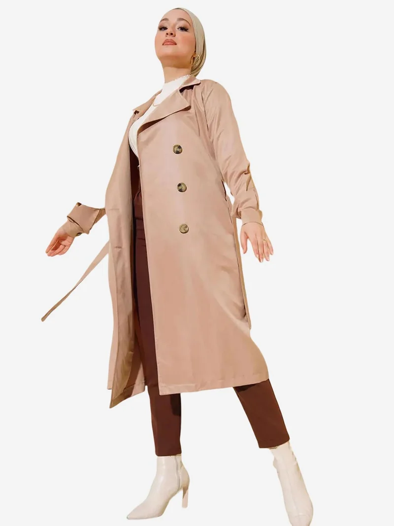 BIG DART BDART Double Breasted Long Trench Coat
