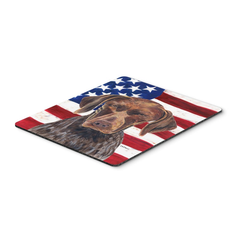 ""Caroline's Treasures Mouse/Hot Pad/Trivet  USA American Flag with German Shorthaired Pointer (SC9034MP)""