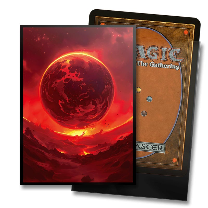 Kiiransr MTG Card Sleeves - Mountain - Planet Basic Lands Series - Ultra Clear Front & Matte Finish Back, 100 Count Standard Size Matte Art Sleeve for Magic The Gathering - Image 2