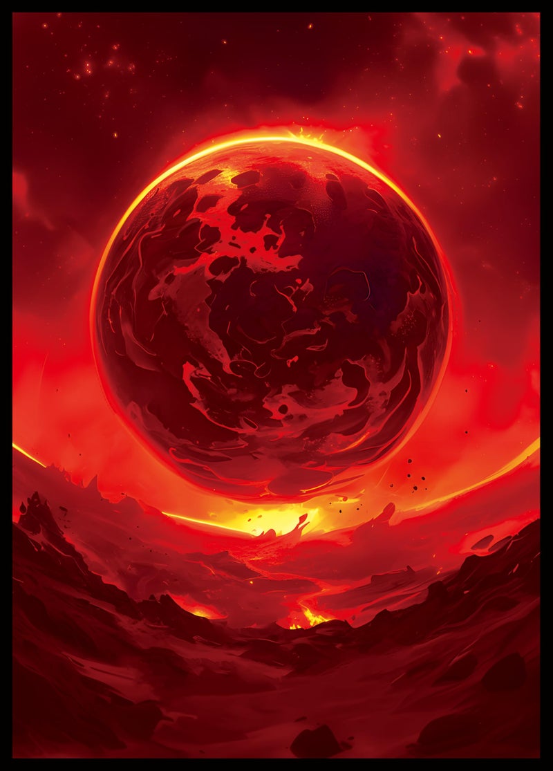 Kiiransr MTG Card Sleeves - Mountain - Planet Basic Lands Series - Ultra Clear Front & Matte Finish Back, 100 Count Standard Size Matte Art Sleeve for Magic The Gathering - Image 1