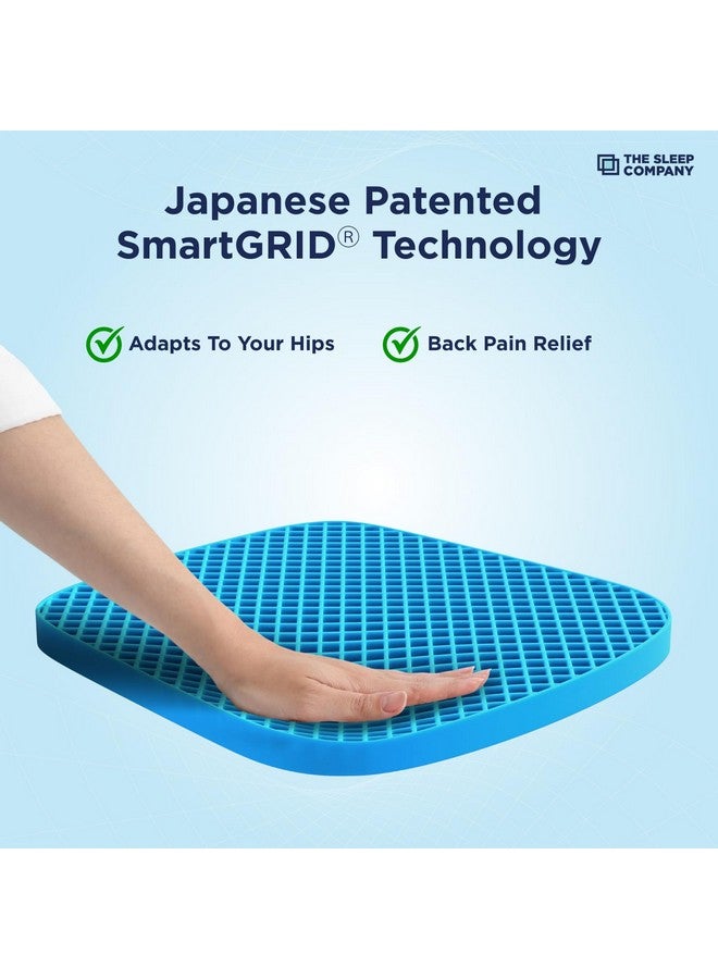 THE SLEEP COMPANY وسادة مقعد ذكية من شركة النوم SmartGRID برو لأجل الكرسي | وسادة قيادة لمقعد السيارة لتقليل آلام الظهر | 600+ قناة هواء تبريد | وسادة جلوس لمقعد المكتب، مقعد السيارة، الكرسي المنزلي | أسود - Image 4