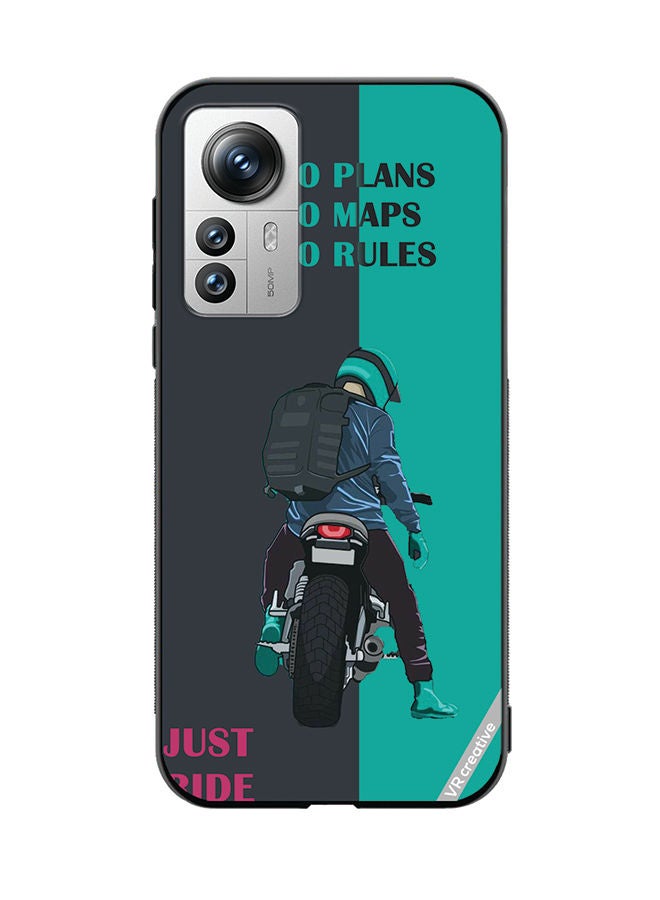 VR CREATIVE Protective Case Cover For Xiaomi 12 Pro Just Ride Design Multicolour - Image 1