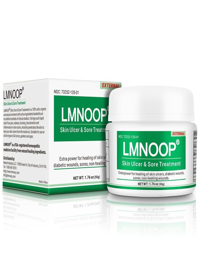 لمنوب مرهم LMNOOP® لعلاج قرح الجلد، لعلاج قرح القدم والساق، والقروح، وقرح الدوالي، وقرح الركود، وقرح الفراش، والجروح، والحروق، والتهابات الجلد، ومكونات طبيعية، مرهم لعلاج الجروح العميقة - Image 1