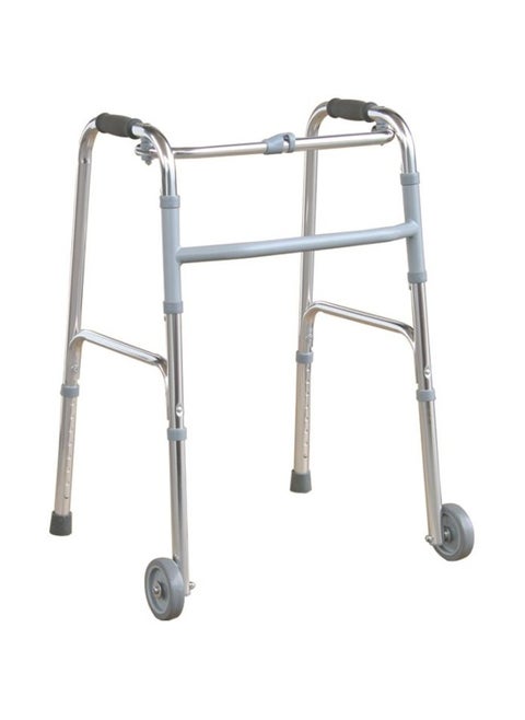 FOLDING WALKER WITH 4” FRONT WHEELS & HEIGHT ADJUSTABLE model JL912L