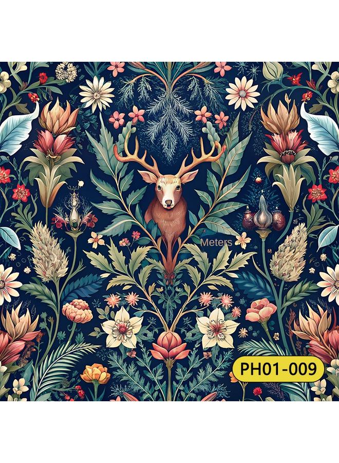 Bluejw French Retro Bunny Wall Wallpaper Self-adhesive Wall Sticker High Color Dirty Resistant Wallpaper Bedroom Warm Wallpaper - Image 1