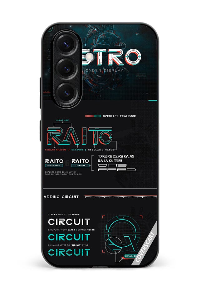 VR CREATIVE Protective Case Cover For Samsung Galaxy S25 Plus Raito Circuit Design Multicolour