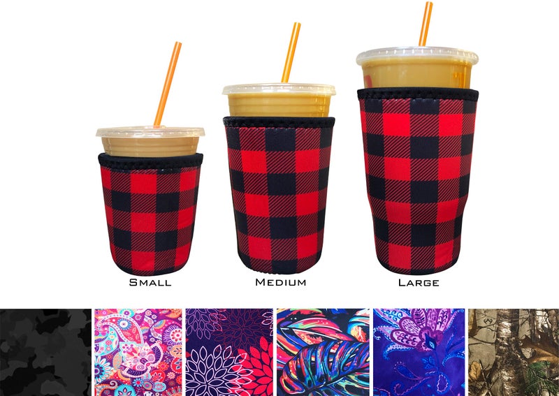 Koverz Neoprene Iced Coffee Sleeve - Medium Buffalo Plaid - Image 5