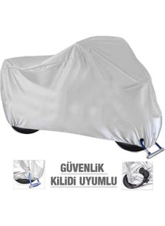Breen Lock Compatible Motorcycle Tarpaulin For Yuki Tekken 125, Safe, Waterproof Durable Fabric  - Image 2