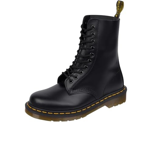Dr Martens Dr. Martens Unisex 1490 Smooth Leather Mid Calf Boots, Black Smooth, 7 US Women/6 US Men - Image 1