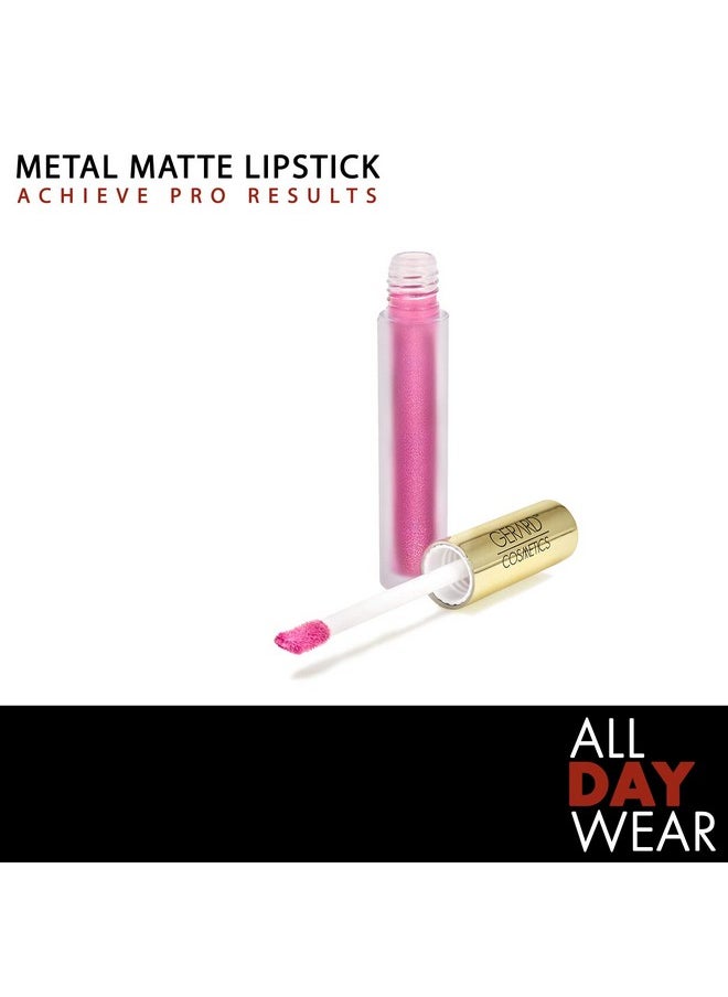 Gerard Cosmetics Metal Matte Liquid Lipstick Gives Captivating Metallic Sheen To Lips Does Not Crack Or Flake Off Light, Longlasting And Comfortable Formula Where'S Ken? 0.64 Oz  - Image 3