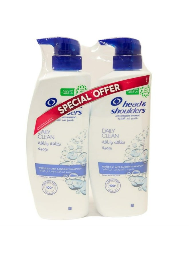 Head & Shoulders Daily Clean Anti-Dandruff Shampoo Value Pack, 2 x 500 ml
