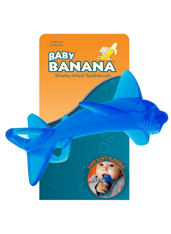 Baby Banana - Sharky Toothbrush, Training Teether Tooth Brush For Infant, Baby, And Toddler  - Image 1