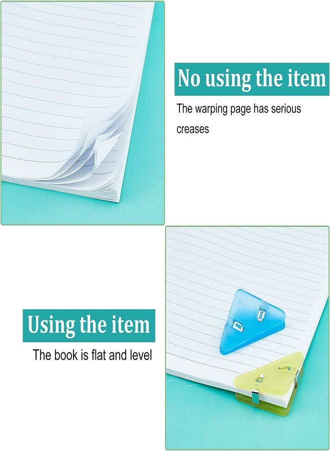 Tusig® Corner Paper Clip Prevent Books Curling,Triangle Book Page Corner Clips Bookmark for Students,Multifunctional Document Clip Book Page Corner Clip(10 pcs) - Image 2