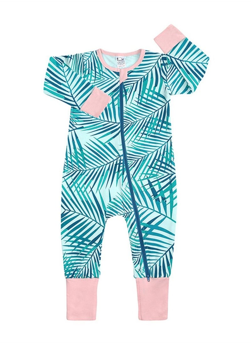 KIDS TALES - Baby Onesie Long leeve Pajamas Green - Image 1