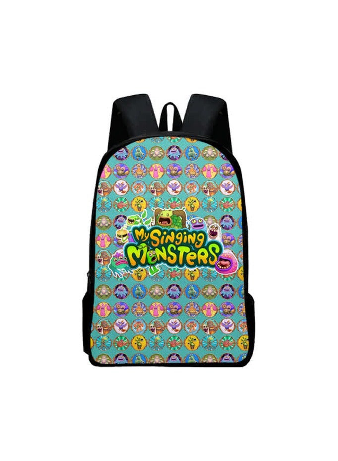 3D new product my singing monsters monster concert print children's two-piece backpack pen bag,11- Schoolbag - Image 1