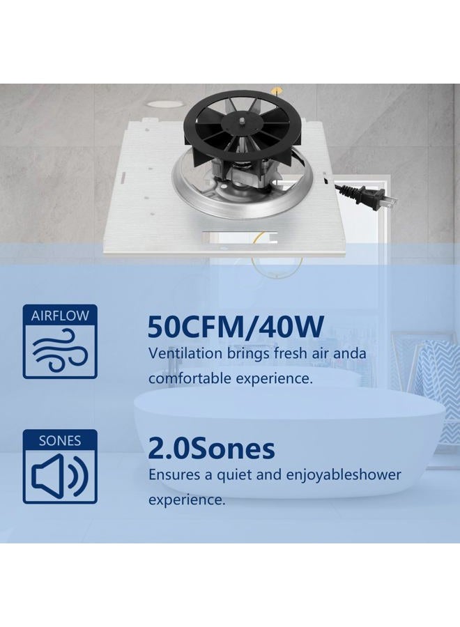 Motoasis 763RL Bathroom Fan 50 CFM S0503B000 for Nutone Replacement Motor,Compatible with Nutone 763RL 763RLN 763RLL 763RLNB 763RLN-R01 Bathroom Fan,Solve The Noise Problem of Old Nutone Bathroom Fans. - Image 3