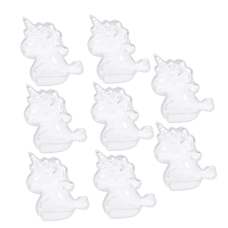 Sherchpry 8 Transparent Unicorn Candy Storage Boxes Wedding Favor Pack Creative Packaging - Image 2
