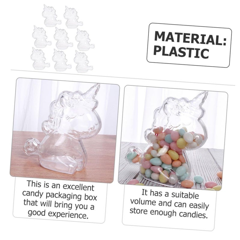 Sherchpry 8 Transparent Unicorn Candy Storage Boxes Wedding Favor Pack Creative Packaging - Image 4