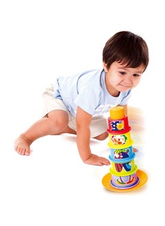 PLAYGO Playgo Stacking and Sortierbecher | 6-in-1 Educational Toy for Kids | Shapes, Numbers, Letters & Clown Sorting | Develops Stacking & Balancing Skills | Age 0+  - Image 4