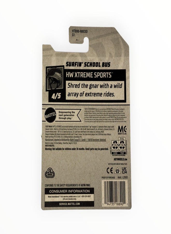 Matchbox Hot Wheels Surfin' School Bus, HW Xtreme Sports 4/5 [tan] 65/250 - Image 2