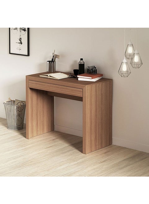 Franco Study Desk With 1 Drawer Computer Table Office Desk Workstation Modern Pc Laptop Gaming Table Wooden Study Table For Home Office L 90x46.5x74.5 Cm Brown