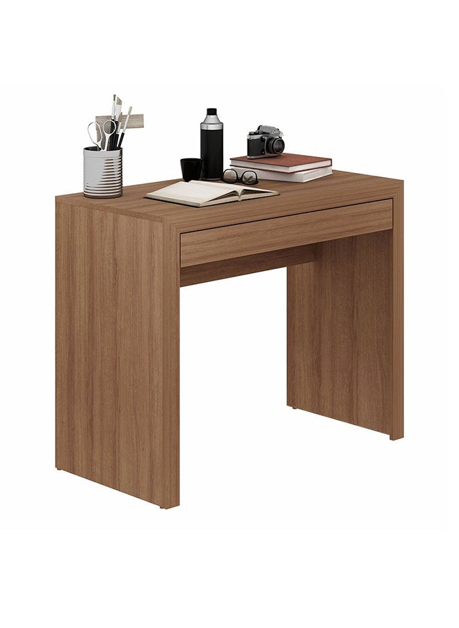 DANUBE HOME Franco Study Desk With 1 Drawer Computer Table Office Desk Workstation Modern Pc Laptop Gaming Table Wooden Study Table For Home Office L 90x46.5x74.5 Cm Brown  - Image 3