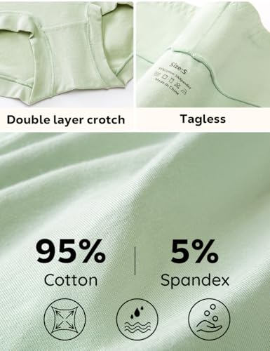 ALLBASE womens Cotton Underwear Ladies High Waisted Full Coverage Stretch Plus Size Postpartum Panties Pack of 5 - Image 5