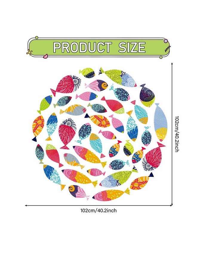 MEFOSS Under The Sea Wall Decals Peel and Stick Vinyl Ocean Fish Wall Stickers for Kids Bedroom Playroom Decals Wall Art Sticker Decor for Nursery Classroom Bathroom Colorful Fish - Image 3