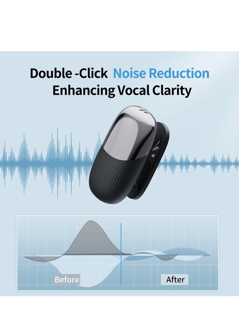 Wireless Lavalier Microphone, Professional Mini Lapel Mic 2.4Ghz for USB C, Noise Reduction Wireless Microphone, for Live Streaming YouTube TikTok Vlog Interviews Video, Black - Image 4