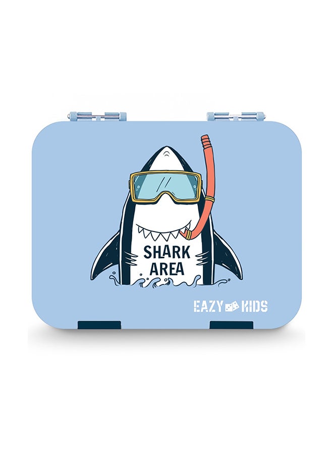 Eazy Kids صناديق بينتو مع حقيبة غداء معزولة - سمكة القرش الخارقة - زرقاء - Image 2