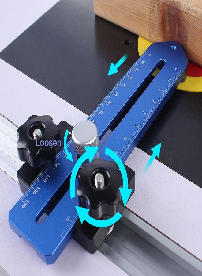 KETIPED Thin Rip Jig Table Saw Jig Guide for Quick Making Isometric Strip Cutting Woodworking Tools, Fast Adjustable Thin Rip Guide for Table Saw Band Saw Router Table with 3/8" and 3/4" T-Slot,MG-48 - Image 3