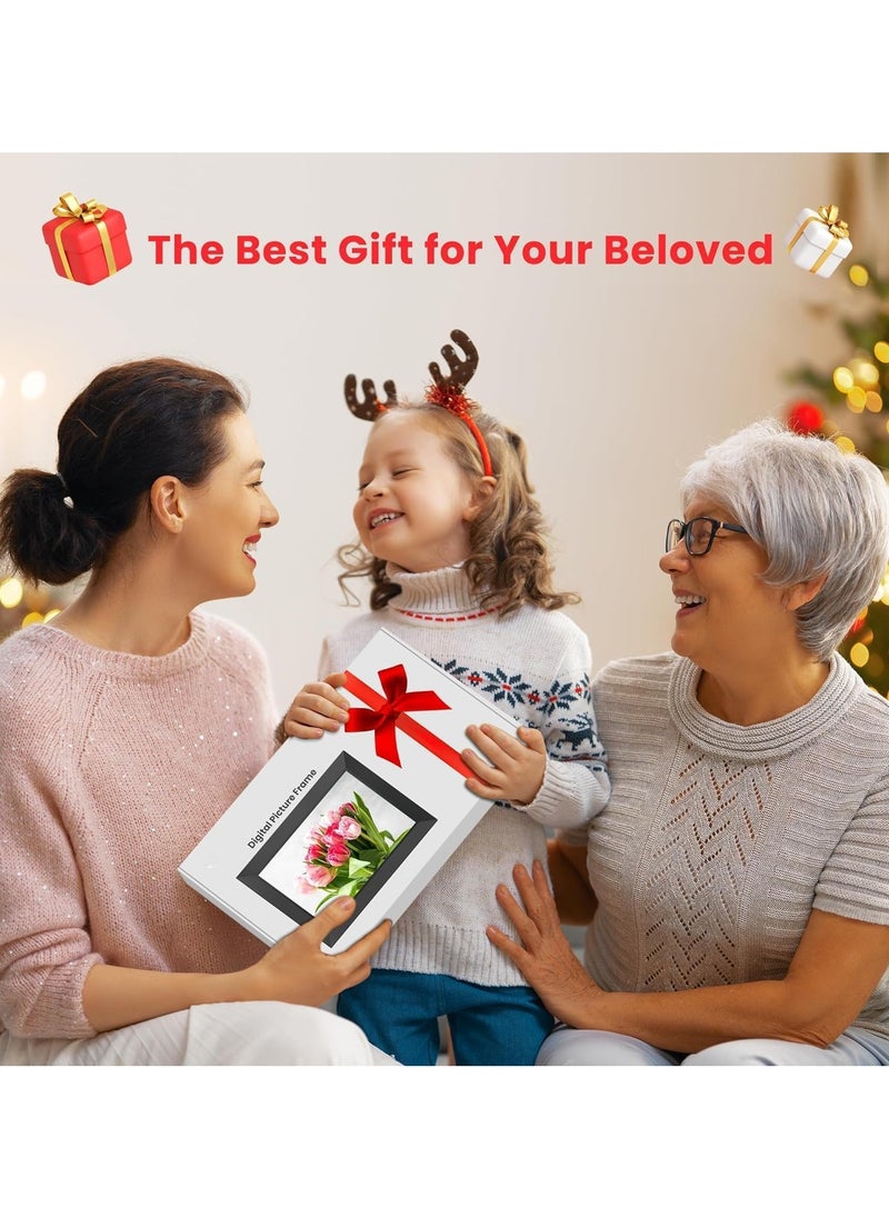 Piccasio - 32GB Smart wifi Digital Photo Frame with 10.1 inch ips Touch Screen and 32GB Storage, Perfect for Displaying Your Favorite Photos and Videos - Image 1