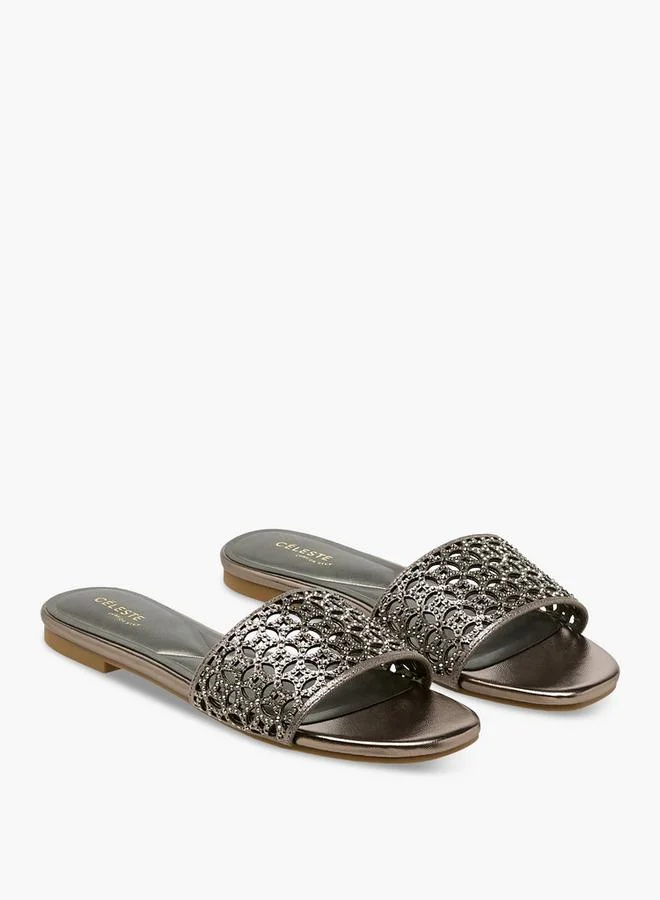 Celeste Women Embellished Slip-On Sandals