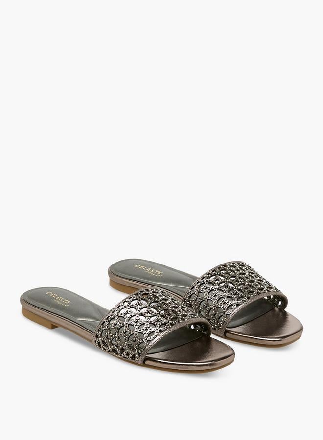 Celeste Women Embellished Slip-On Sandals - Image 2