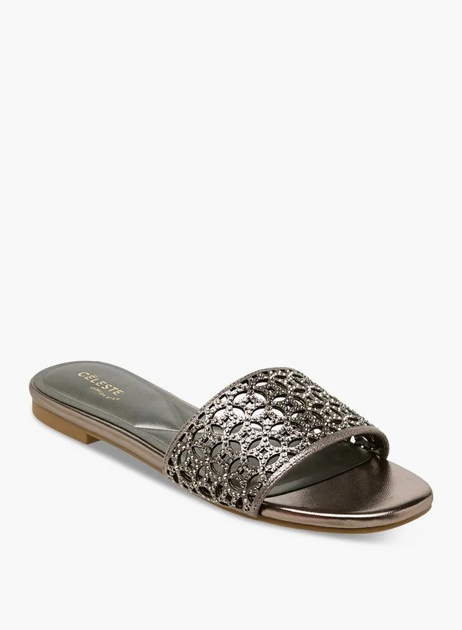 Celeste Women Embellished Slip-On Sandals