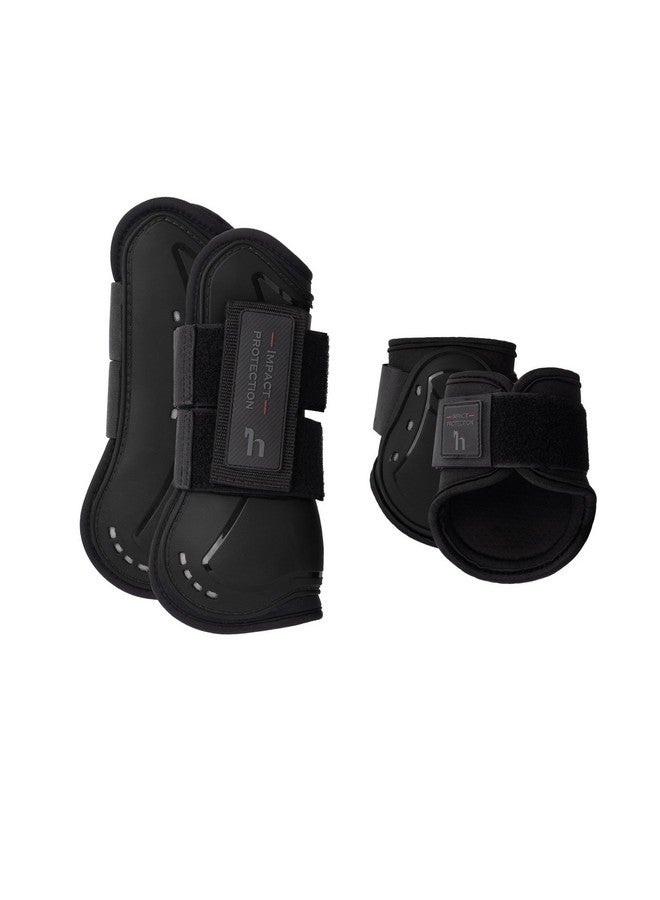 هورز طقم حذاء HORZE Armour Airflow للأوتار وقفل الرسغ - أسود - حصان - Image 1