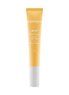 Aqualogica Glow+ Luminous Under Eye Cream for Men & Women with Papaya & Vitamin C - Under Eye Gel for Dark Circles & Puffy Eyes -20g