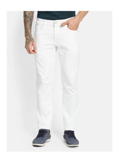 OCTAVE Men's mid-rise regular fit denim jeans,White  - Image 2
