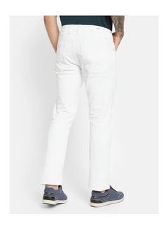 OCTAVE Men's mid-rise regular fit denim jeans,White  - Image 4