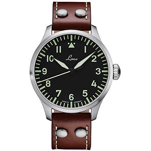 Laco / 1925 Men's 861688 Laco 1925 Pilot Classic Stainless Steel Automatic Watch with Brown Leather Band - Image 1